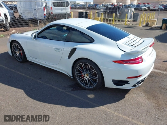 2015 Porsche 911 Turbo S with VIN WP0AD2A98FS167057, listed as a IAAI auction lot 41296392 with 1 mi miles. Bid and sale history available at carsss.com. Image 3.