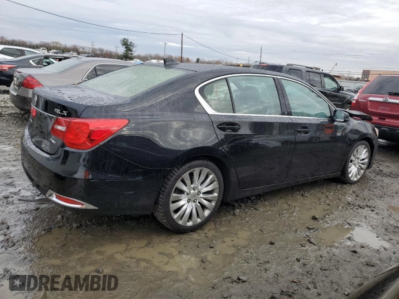 2015 Acura RLX Tech Pkg with VIN JH4KC1F50FC000420, listed as a Copart auction lot 81110914 with 91,359 mi miles and Salvage Title. Bid and sale history available at carsss.com. Image 3.