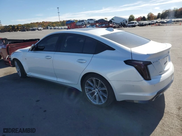2021 Cadillac CT5 Sport with VIN 1G6DU5RKXM0127211, listed as a Copart auction lot 76590434 with 38,532 mi miles and Salvage Title. Bid and sale history available at carsss.com. Image 2.