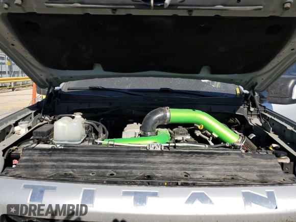 2017 Nissan Titan XD SV with VIN 1N6BA1F4XHN521471, listed as a Copart auction lot 76291024 with 100,447 mi miles and Salvage Title. Bid and sale history available at carsss.com. Image 11.