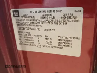 2009 Saturn Outlook XE z VIN 5GZEV13D19J103736, wystawiony jako Copart lot #68291704 z przebiegiem Nie podano mil oraz Szkody całkowita. Historia ofert i sprzedaży dostępna na DreamBid. Obrazek 14.