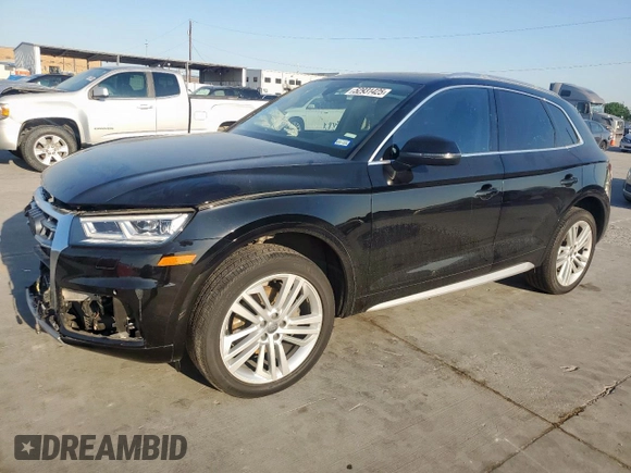 2018 Audi Q5 Premium Plus with VIN WA1BNAFY2J2167442, listed as a Copart auction lot 52931425 with 73,544 mi miles and Salvage Title. Bid and sale history available at DreamBid. Image 1.