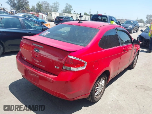 2008 Ford Focus SE with VIN 1FAHP33N48W297361, listed as a IAAI auction lot 42659965 with 184,524 mi miles and . Bid and sale history available at DreamBid. Image 4.