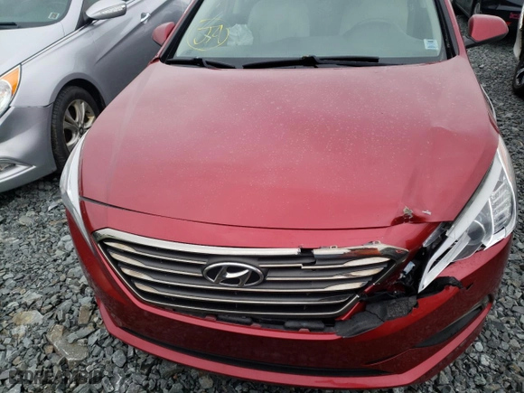 2015 Hyundai Sonata 2.4L SE with VIN 5NPE24AFXFH046909, listed as a Copart auction lot 30832892 with 0 mi miles and Salvage Title. Bid and sale history available at carsss.com. Image 7.