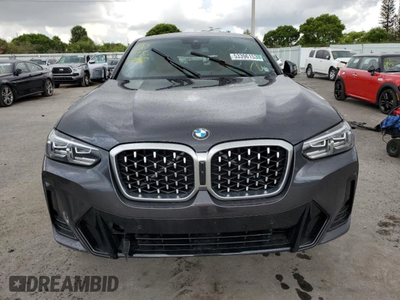 2022 BMW X4 xDrive30i with VIN 5UX33DT04N9K26566, listed as a Copart auction lot 53396153 with 17,595 mi miles. Bid and sale history available at carsss.com. Image 5.