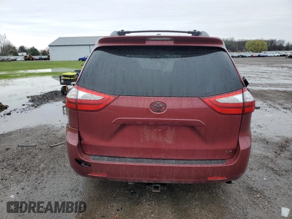 2015 Toyota Sienna LE AAS with VIN 5TDKK3DCXFS537375, listed as a Copart auction lot 51580235 with 77,389 mi miles and Salvage Title. Bid and sale history available at carsss.com. Image 6.