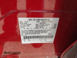 2020 Ford Edge SEL z VIN 2FMPK3J96LBA10912, wystawiony jako IAAI lot #42144667 z przebiegiem 88 722 mil mil oraz . Historia ofert i sprzedaży dostępna na DreamBid. Obrazek 9.