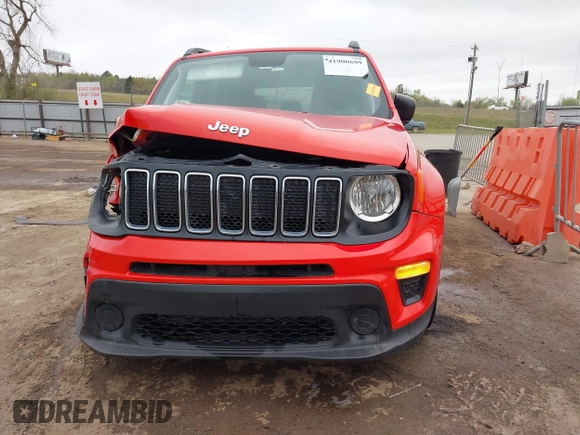 2020 Jeep Renegade Sport with VIN ZACNJAABXLPL52877, listed as a IAAI auction lot 41900699 with 75,505 mi miles and . Bid and sale history available at DreamBid. Image 13.
