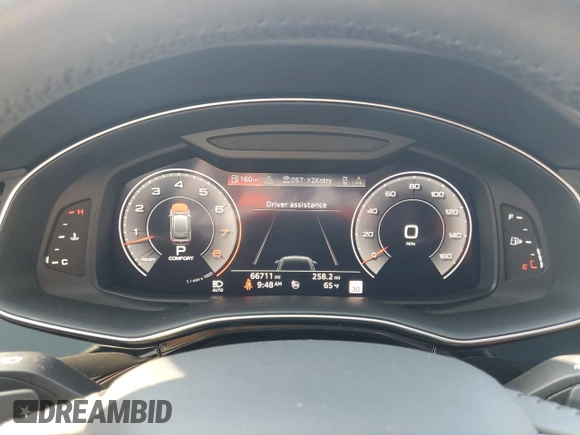 2019 Audi Q8 Premium Plus with VIN WA1BVAF13KD043155, listed as a Copart auction lot 52559895 with 66,711 mi miles and Salvage title. Bid and sale history available at DreamBid. Image 9.