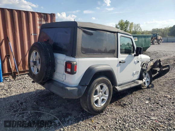 2018 Jeep Wrangler Sport with VIN 1C4GJXAG2JW276226, listed as a Copart auction lot 69206524 with 45,030 mi miles and Salvage Title. Bid and sale history available at DreamBid. Image 3.