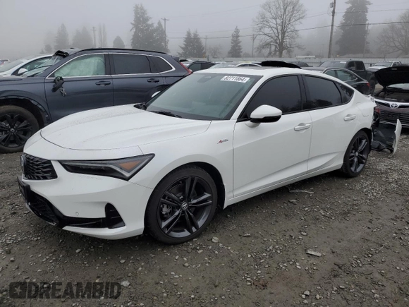 2024 Acura Integra Technology with VIN 19UDE4G7XRA012730, listed as a Copart auction lot 82711864 with 8,707 mi miles and Salvage title. Bid and sale history available at DreamBid. Image 1.