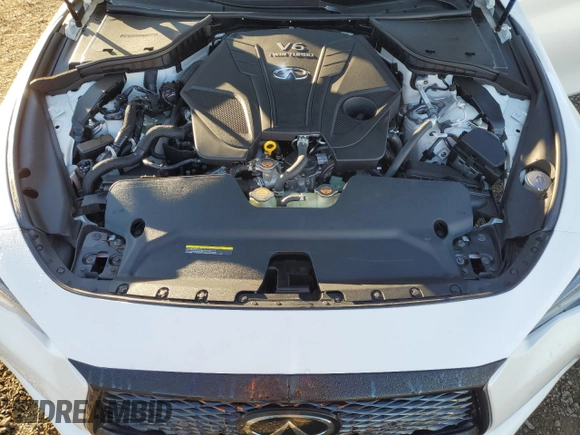 2021 Infiniti Q60 Red Sport 400 with VIN JN1FV7LK3MM530255, listed as a Copart auction lot 82806824 with 27,540 mi miles and Salvage title. Bid and sale history available at DreamBid. Image 12.