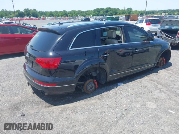 2013 Audi Q7 Premium Plus with VIN WA1LGBFE9DD008615, listed as a IAAI auction lot 42391563 with 108,569 mi miles and . Bid and sale history available at DreamBid. Image 4.
