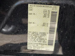 2013 Nissan Sentra SV with VIN 1N4AB7AP9DN906696, listed as a IAAI auction lot 42211135 with 72,210 mi miles. Bid and sale history available at carsss.com. Image 9.