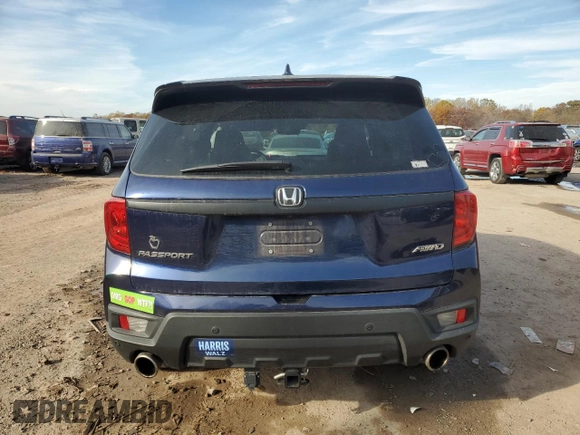 2023 Honda Passport EX-L with VIN 5FNYF8H5XPB033406, listed as a Copart auction lot 78455204 with 36,414 mi miles and Salvage title. Bid and sale history available at DreamBid. Image 6.