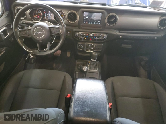 2019 Jeep Wrangler Unlimited Sport S with VIN 1C4HJXDG3KW504073, listed as a Copart auction lot 59037655 with 80,523 mi miles and Salvage title. Bid and sale history available at DreamBid. Image 8.