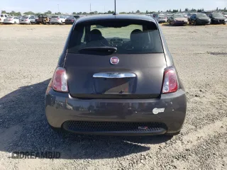 2015 FIAT 500e with VIN 3C3CFFGE8FT709825, listed as a Copart auction lot 57128465 with 38,608 mi miles and Clean title. Bid and sale history available at DreamBid. Image 6.