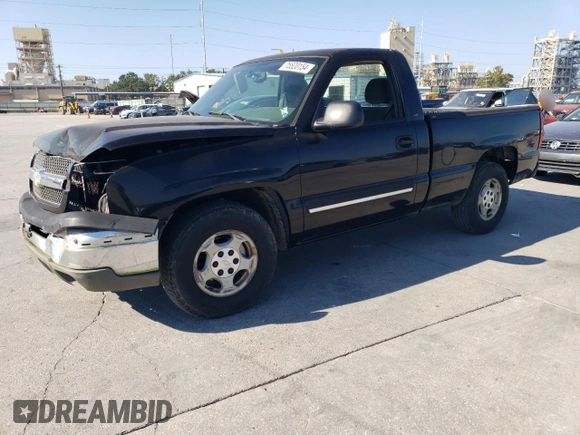 2004 Chevrolet Silverado 1500 LS with VIN 1GCEC14V54Z222219, listed as a Copart auction lot 75520154 with 130,707 mi miles and Salvage Title. Bid and sale history available at carsss.com. Image 1.