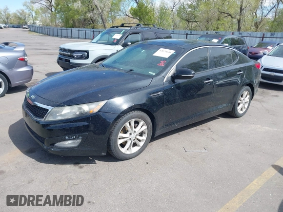 2013 Kia Optima EX with VIN 5XXGN4A79DG174558, listed as a IAAI auction lot 42078646 with 163,161 mi miles. Bid and sale history available at carsss.com. Image 2.