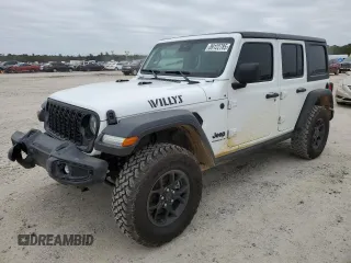 2024 Jeep Wrangler Sport with VIN 1C4PJXDG7RW364535, listed as a Copart auction lot 89122785 with 1,631 mi miles and Salvage Title. Bid and sale history available at DreamBid. Image 1.