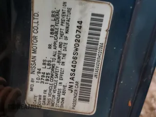 1995 Nissan 240SX z VIN JN1AS44D6SW020744, wystawiony jako Copart lot #64406924 z przebiegiem 87 165 mil mil oraz Szkody całkowita. Historia ofert i sprzedaży dostępna na DreamBid. Obrazek 12.