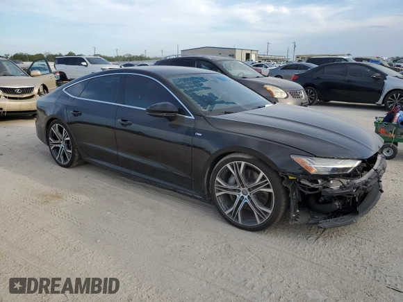 2019 Audi A7 Prestige with VIN WAUV2AF29KN037341, listed as a Copart auction lot 63105854 with 28,745 mi miles and Salvage Title. Bid and sale history available at carsss.com. Image 4.