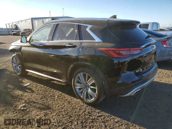 2021 Infiniti QX50 SENSORY with VIN 3PCAJ5CB4MF105014, listed as a Copart auction lot 46399873 with 17,384 mi miles. Bid and sale history available at carsss.com. Image 2.