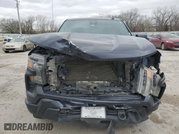 2022 Chevrolet Silverado 1500 Custom with VIN 3GCPDBEK7NG629749, listed as a Copart auction lot 49443735 with 0 mi miles and Salvage Title. Bid and sale history available at carsss.com. Image 5.