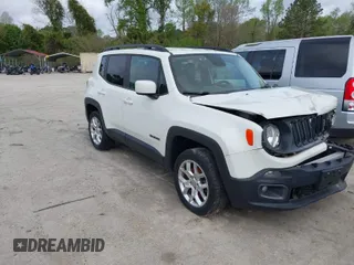 2017 Jeep Renegade Latitude with VIN ZACCJBBB7HPF65291, listed as a IAAI auction lot 41962386 with 45,705 mi miles. Bid and sale history available at carsss.com. Image 1.