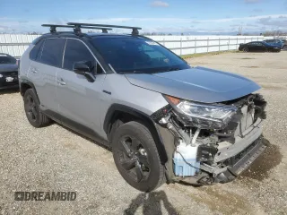 2021 Toyota RAV4 Hybrid XSE with VIN 4T3E6RFV1MU057403, listed as a Copart auction lot 47809415 with 56,570 mi miles and Salvage Title. Bid and sale history available at carsss.com. Image 4.