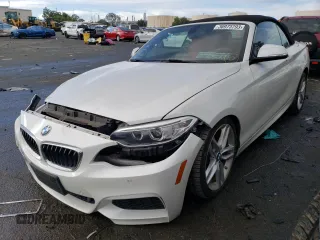 2015 BMW 2 Series 228i with VIN WBA1K5C59FV242748, listed as a Copart auction lot 36973793 with 50,602 mi miles and . Bid and sale history available at carsss.com. Image 1.