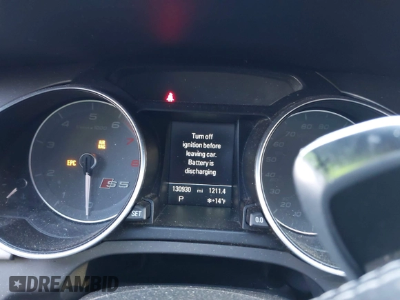 2015 Audi S5 Premium Plus with VIN WAUCGAFR8FA039309, listed as a IAAI auction lot 41363365 with 130,930 mi miles. Bid and sale history available at carsss.com. Image 7.