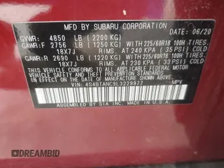 2020 Subaru Outback Limited с VIN 4S4BTANC9L3229977, выставлен на аукционе Copart как лот 56500475 с пробегом 65 750 миль миль и Списание • Salvage title. История ставок и продаж доступна на DreamBid. Изображение 12.