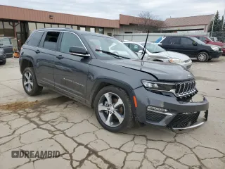 2024 Jeep Grand Cherokee Limited with VIN 1C4RJHBG8RC697037, listed as a Copart auction lot 47288305 with 6,971 mi miles and Salvage title. Bid and sale history available at DreamBid. Image 4.