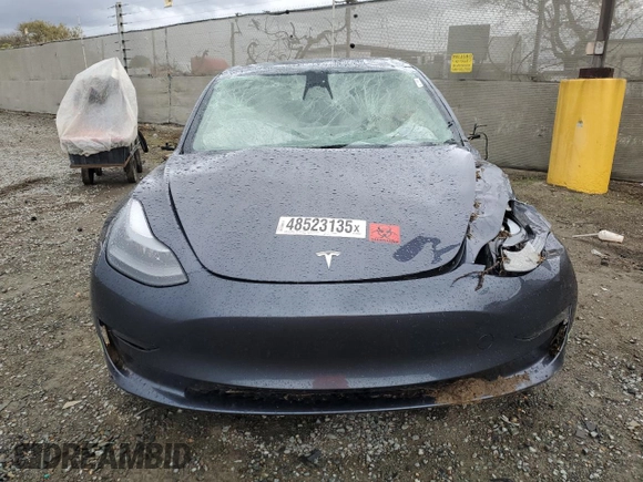 2023 Tesla Model 3 with VIN 5YJ3E1EA2PF434910, listed as a Copart auction lot 48523135 with 0 mi miles and Non Repairable. Bid and sale history available at carsss.com. Image 5.