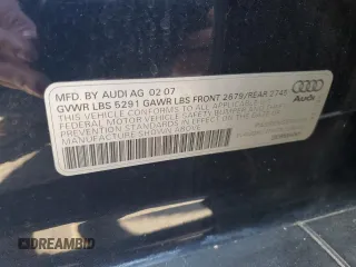 2007 Audi A6 3.2L with VIN WAUDH74F67N128366, listed as a Copart auction lot 86737484 with 147,057 mi miles and Non Repairable. Bid and sale history available at carsss.com. Image 12.