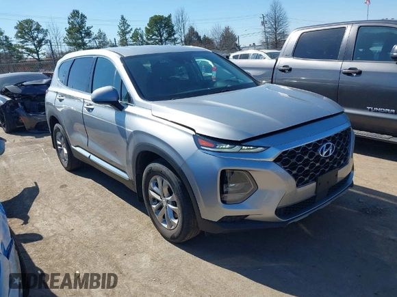 2020 Hyundai Santa Fe Essential with VIN 5NMS2CAD2LH285861, listed as a IAAI auction lot 41663398 with 37,756 mi miles. Bid and sale history available at carsss.com. Image 1.