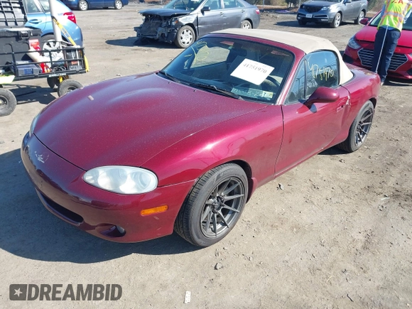 2003 Mazda MX-5 Miata Cloth with VIN JM1NB353730302782, listed as a IAAI auction lot 41751970 with 109,336 mi miles and . Bid and sale history available at DreamBid. Image 17.