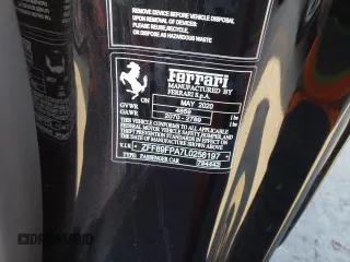 2020 Ferrari Portofino z VIN ZFF89FPA7L0256197, wystawiony jako Copart lot #65969664 z przebiegiem Nie podano mil oraz Szkody całkowita. Historia ofert i sprzedaży dostępna na DreamBid. Obrazek 13.