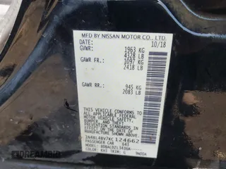 2019 Nissan Altima S z VIN 1N4BL4BV7KC124662, wystawiony jako IAAI lot #42050130 z przebiegiem 145 846 mil mil oraz . Historia ofert i sprzedaży dostępna na DreamBid. Obrazek 9.