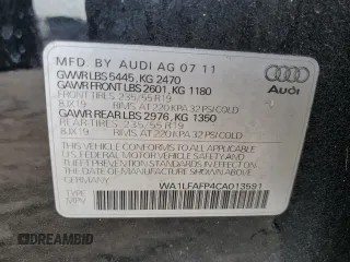 2012 Audi Q5 2.0T Premium Plus with VIN WA1LFAFP4CA013591, listed as a Copart auction lot 54373175 with 177,296 mi miles and Clean Title. Bid and sale history available at carsss.com. Image 13.