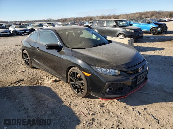 2018 Honda Civic Si Coupe with VIN 2HGFC3A58JH750144, listed as a Copart auction lot 81594994 with 84,340 mi miles and Salvage Title. Bid and sale history available at carsss.com. Image 4.
