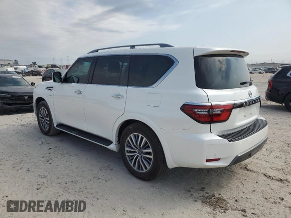 2022 Nissan Armada SV with VIN JN8AY2AC0N9160114, listed as a Copart auction lot 76266474 with 44,285 mi miles and Salvage Title. Bid and sale history available at carsss.com. Image 2.