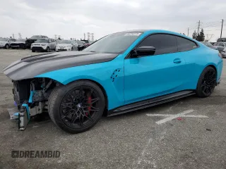 2021 BMW M4 with VIN WBS53AZ0XMCG52209, listed as a Copart auction lot 50234375 with 19,701 mi miles and Salvage title. Bid and sale history available at DreamBid. Image 1.