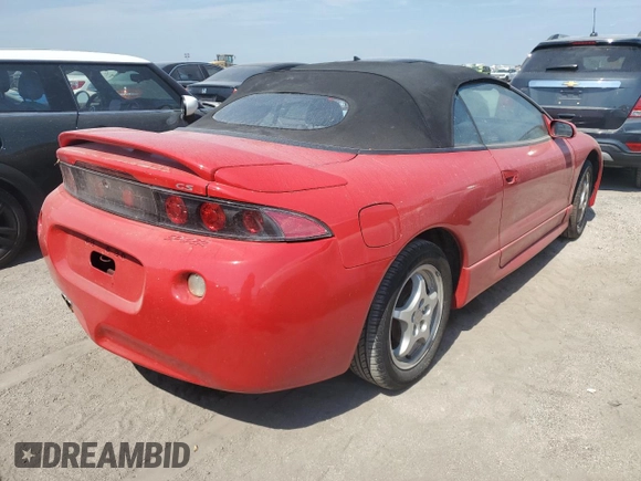 1998 Mitsubishi Eclipse GS with VIN 4A3AX35G7WE012565, listed as a Copart auction lot 76321434 with 0 mi miles and Salvage Title. Bid and sale history available at carsss.com. Image 3.