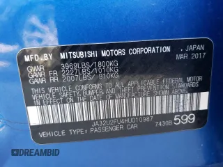 2017 Mitsubishi Lancer ES with VIN JA32U2FU4HU010987, listed as a Copart auction lot 65606953 with 102,654 mi miles. Bid and sale history available at carsss.com. Image 12.