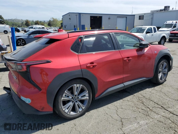 2023 Toyota bZ4X XLE with VIN JTMABABA6PA029338, listed as a Copart auction lot 53708195 with 5,743 mi miles and Salvage Title. Bid and sale history available at DreamBid. Image 3.