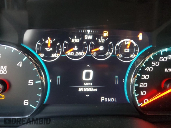 2018 GMC Yukon Denali with VIN 1GKS1CKJXJR269329, listed as a Copart auction lot 83078724 with 91,226 mi miles and Salvage Title. Bid and sale history available at carsss.com. Image 9.
