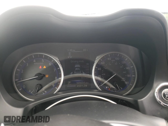 2015 Infiniti Q50 Premium with VIN JN1BV7APXFM343157, listed as a Copart auction lot 56876025 with 109,054 mi miles and Salvage title. Bid and sale history available at DreamBid. Image 9.