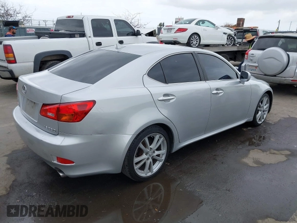 2007 Lexus IS with VIN JTHBK262472028565, listed as a IAAI auction lot 42096347 with 159,278 mi miles. Bid and sale history available at carsss.com. Image 4.